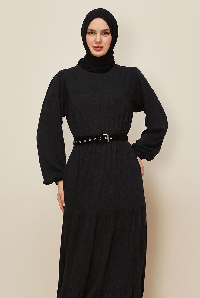 Tesettür giyim SİYAH 46014 ARENDAL 70038 ELBİSE 38-44 TEK 40 - ALVİNA