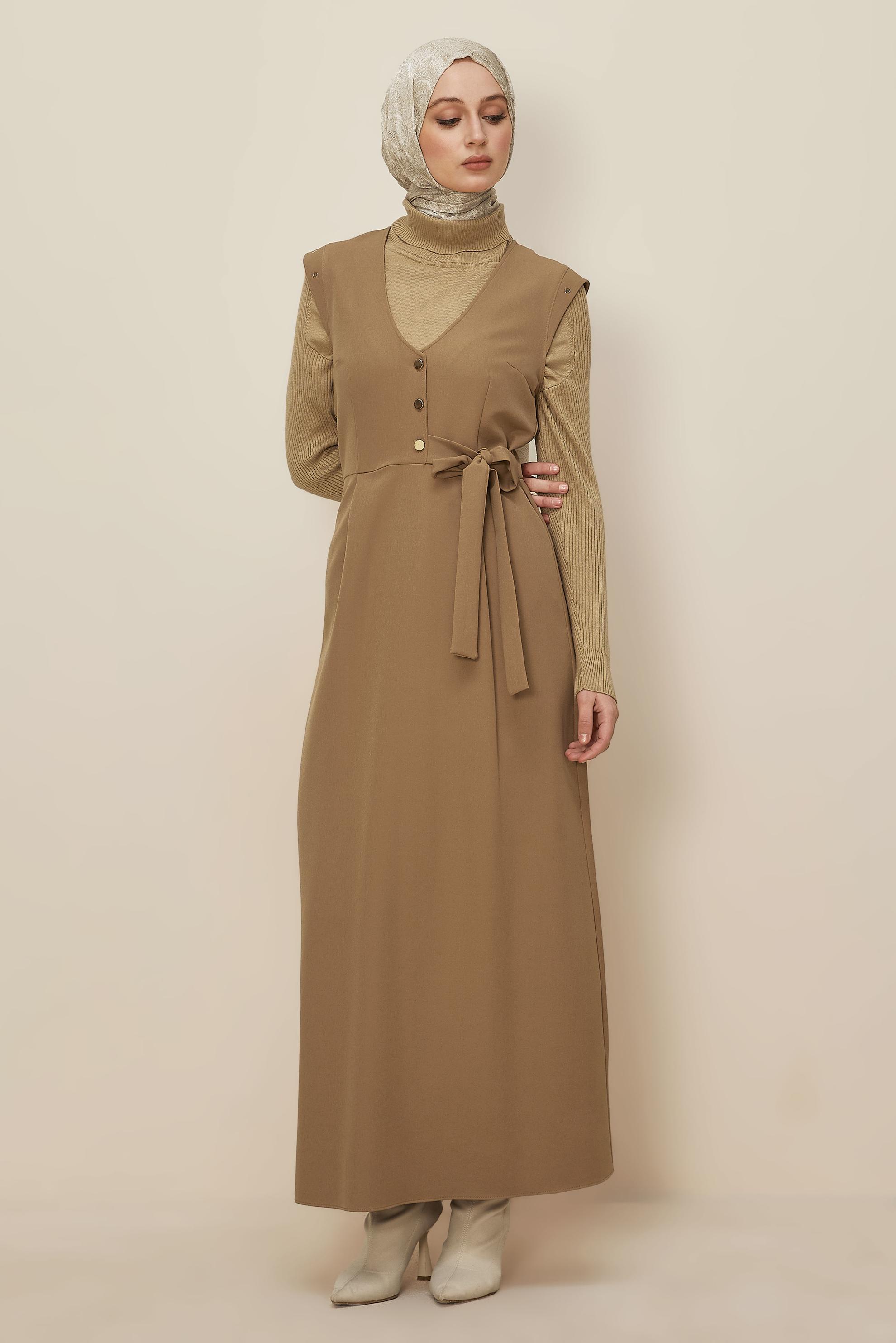 Tesettür giyim BEJ 46017 44102 JİLE 38-44 TEK40