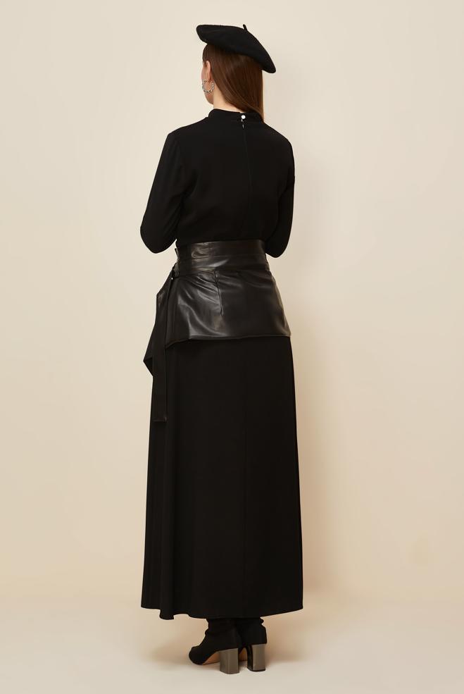 Tesettür giyim SİYAH 46031 12764 ELBİSE 38-42 - ALVİNA