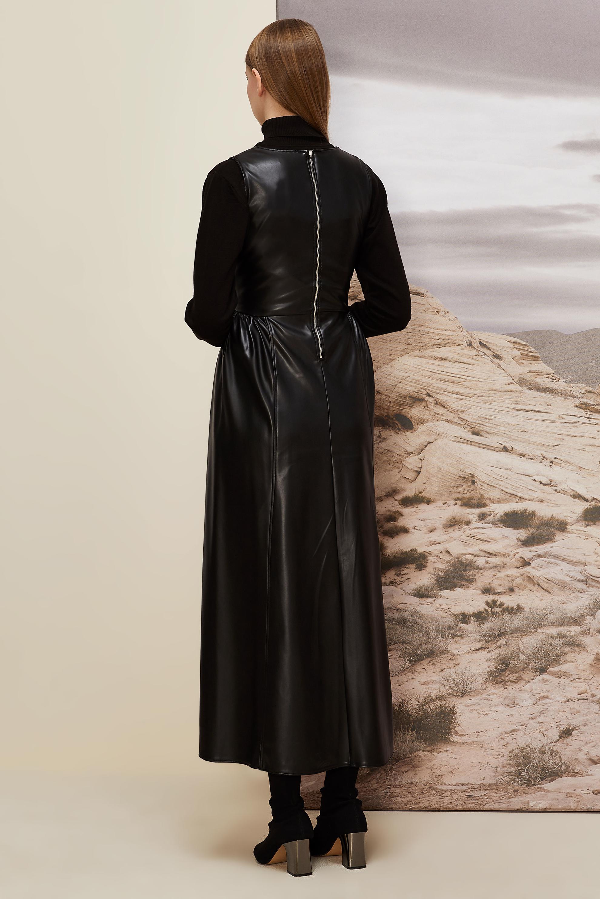 Hijab clothing BLACK 46092 ZARA DERİ JİLE 38-42