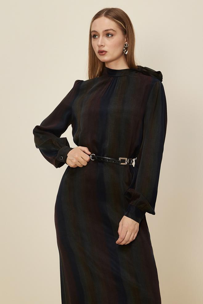 Hijab clothing BLACK 46105 CUPRO 2980 ELBİSE 38-46 TEK 40 - ALVİNA