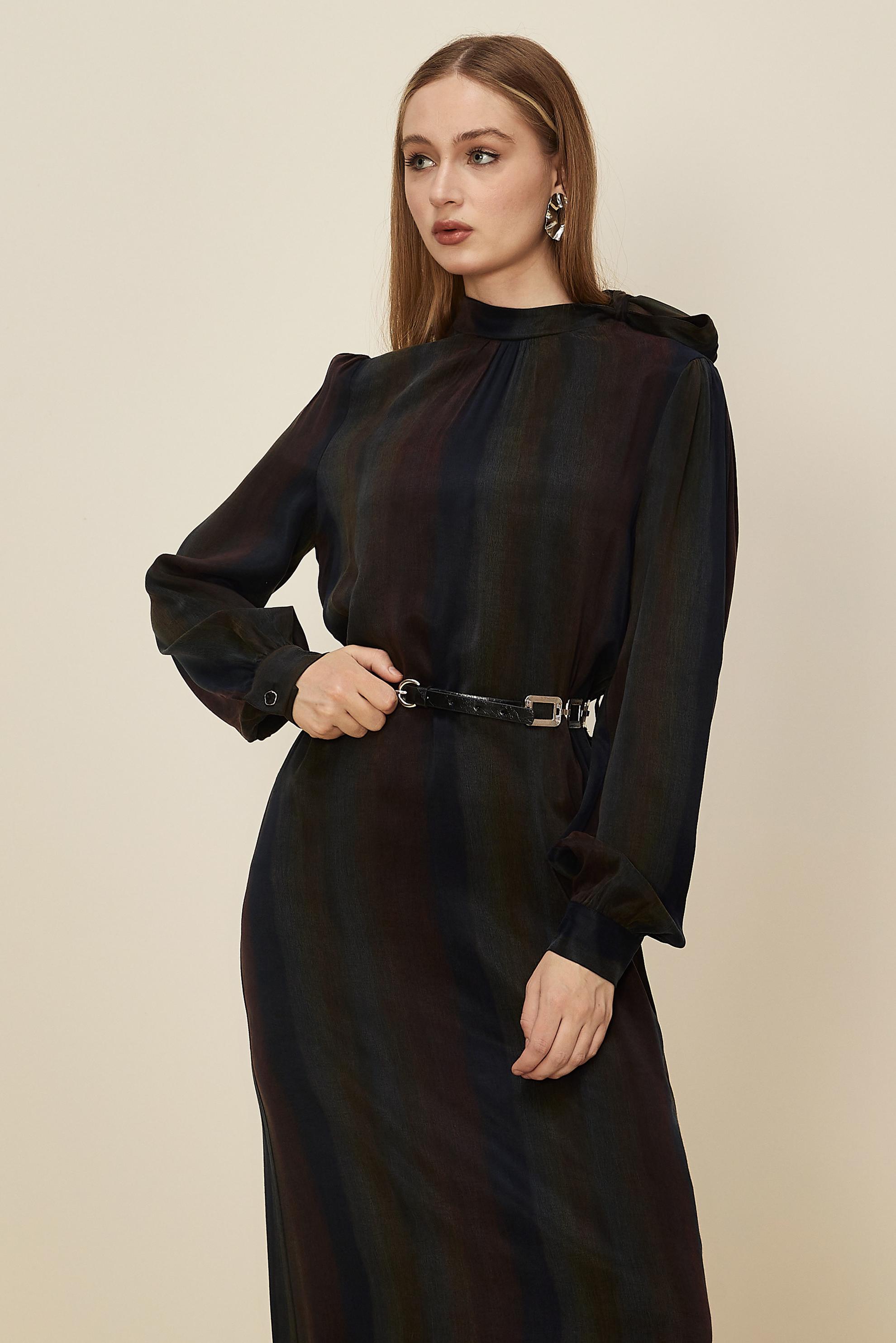 Hijab clothing BLACK 46105 CUPRO 2980 ELBİSE 38-46 TEK 40