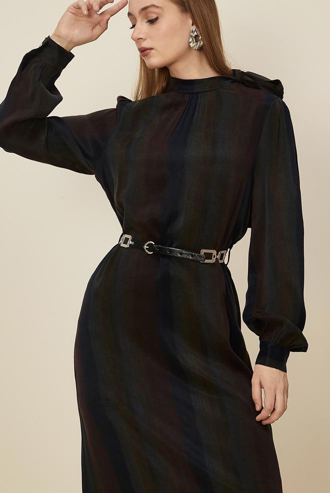 Hijab clothing BLACK 46105 CUPRO 2980 ELBİSE 38-46 TEK 40 - ALVİNA