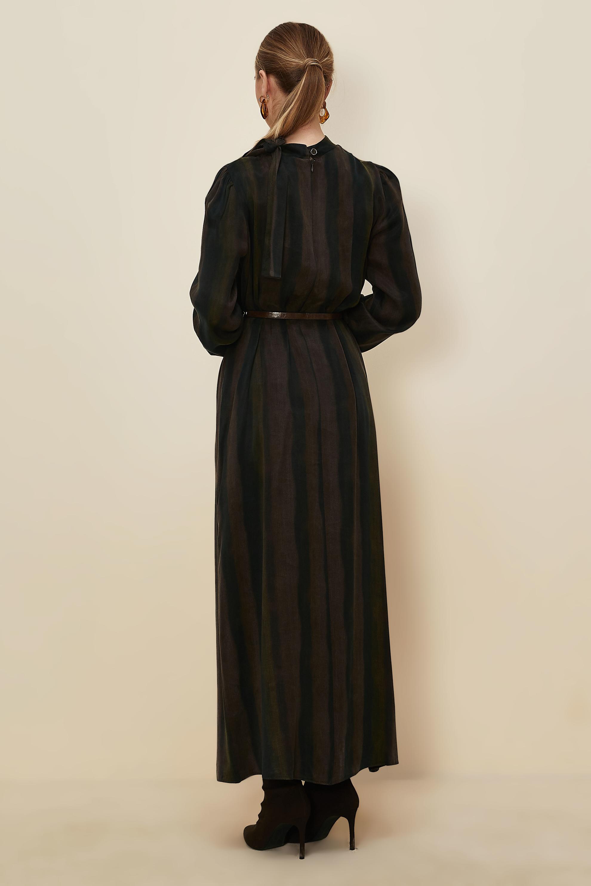 Hijab clothing BROWN 46105 CUPRO 2980 ELBİSE 38-46 TEK 40