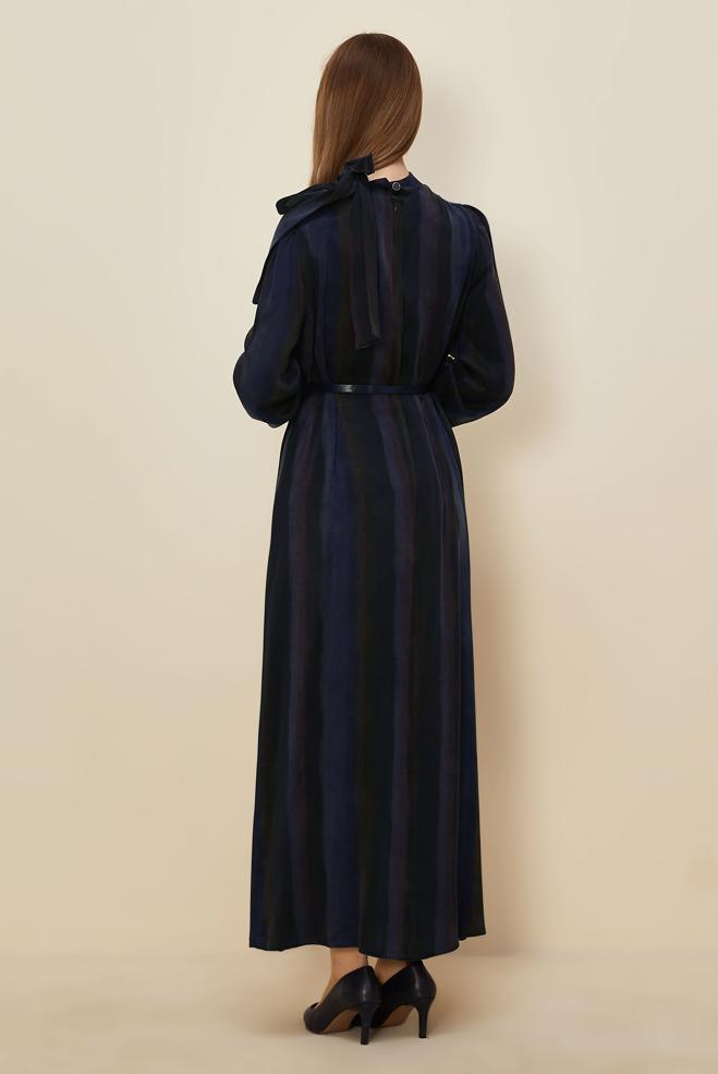 Hijab clothing NAVY BLUE 46105 CUPRO 2980 ELBİSE 38-46 TEK 40 - ALVİNA