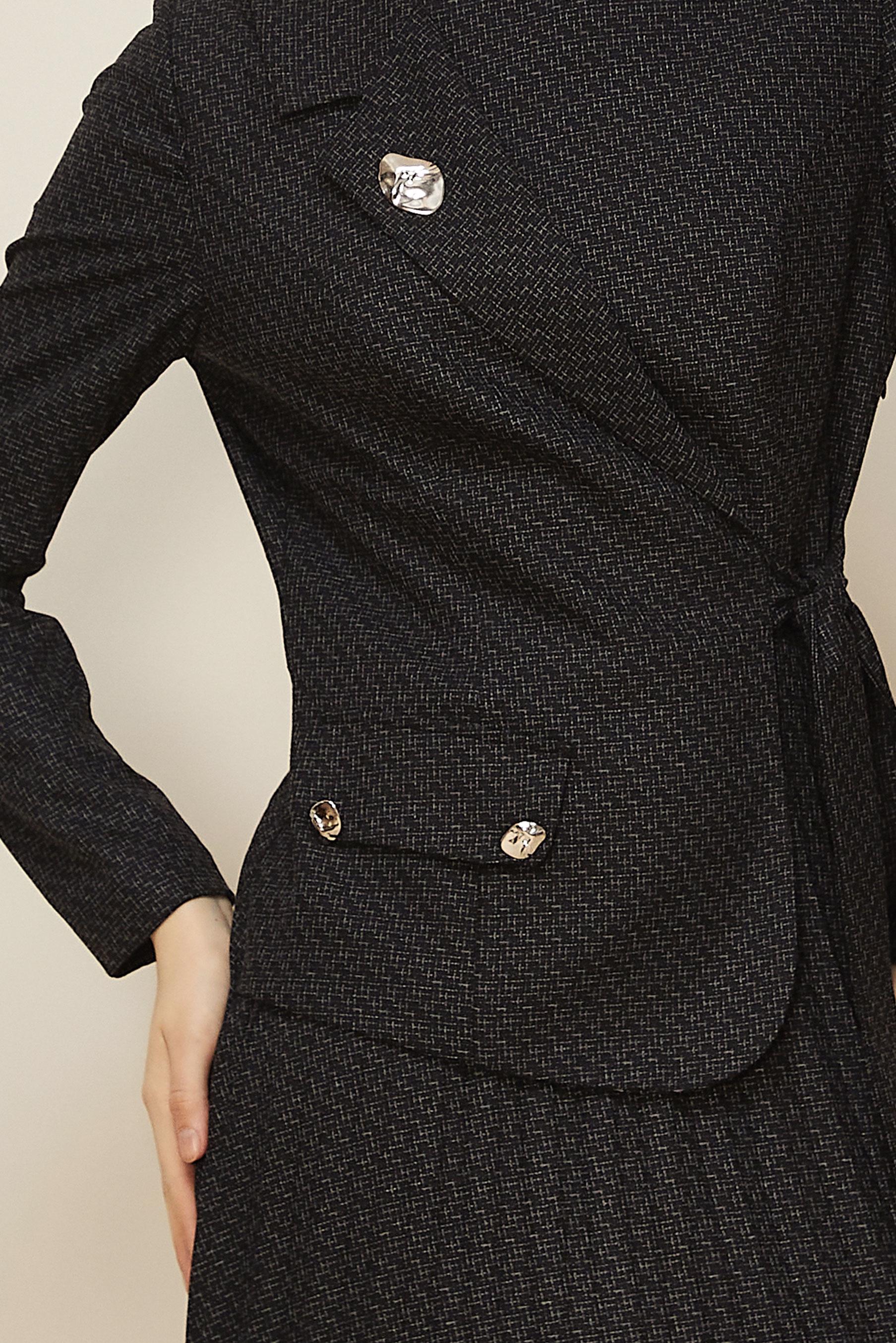 Tesettür giyim SİYAH BAĞLAMA DETAYLI ELBİSE 46225