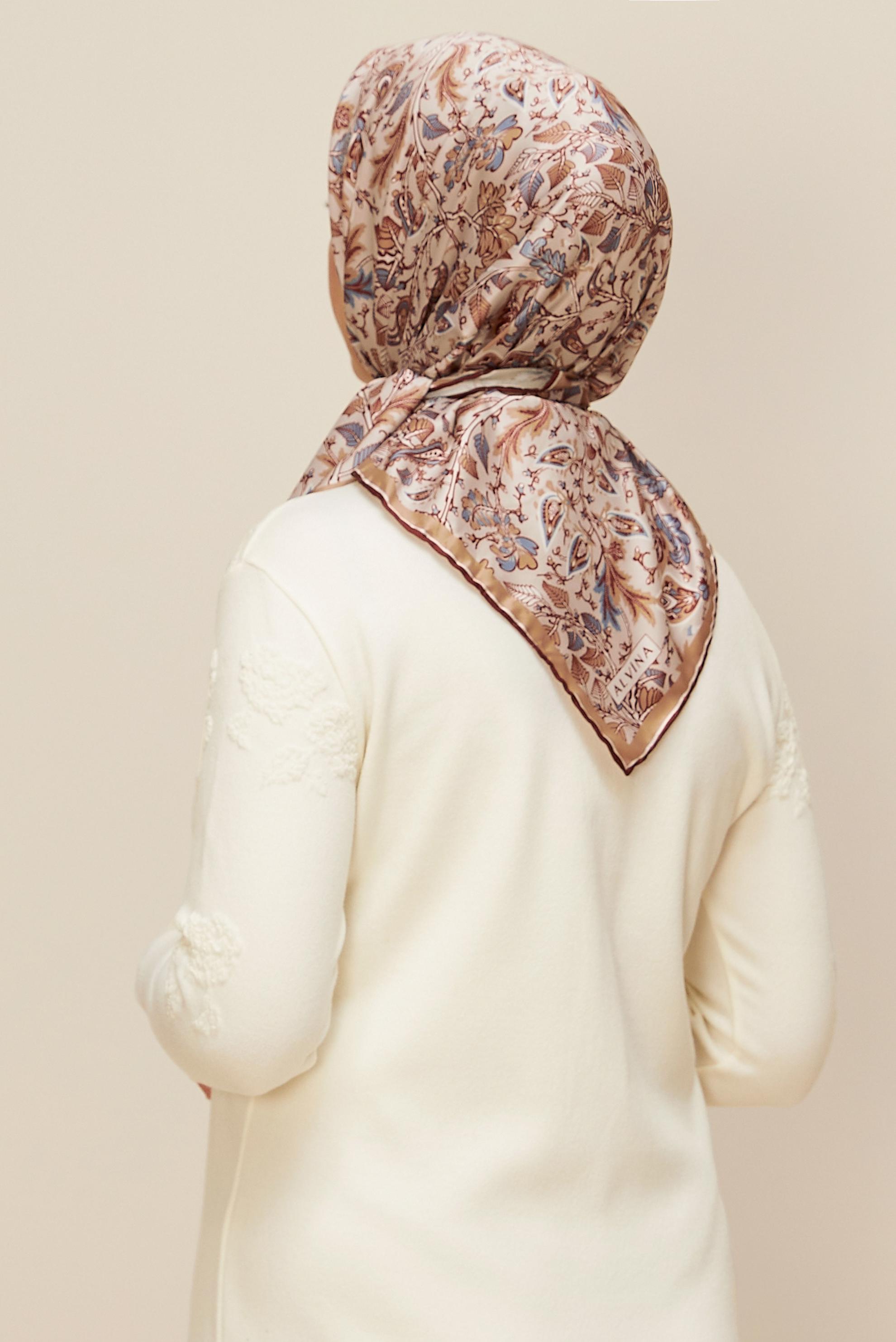 Vêtements hijab ORANGE ÉCHARPE À MOTIFS ALVINA 10609