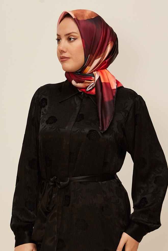 Vêtements hijab NOIR 10613 ALVİNA REYON EŞARPP (HNM) - ALVİNA