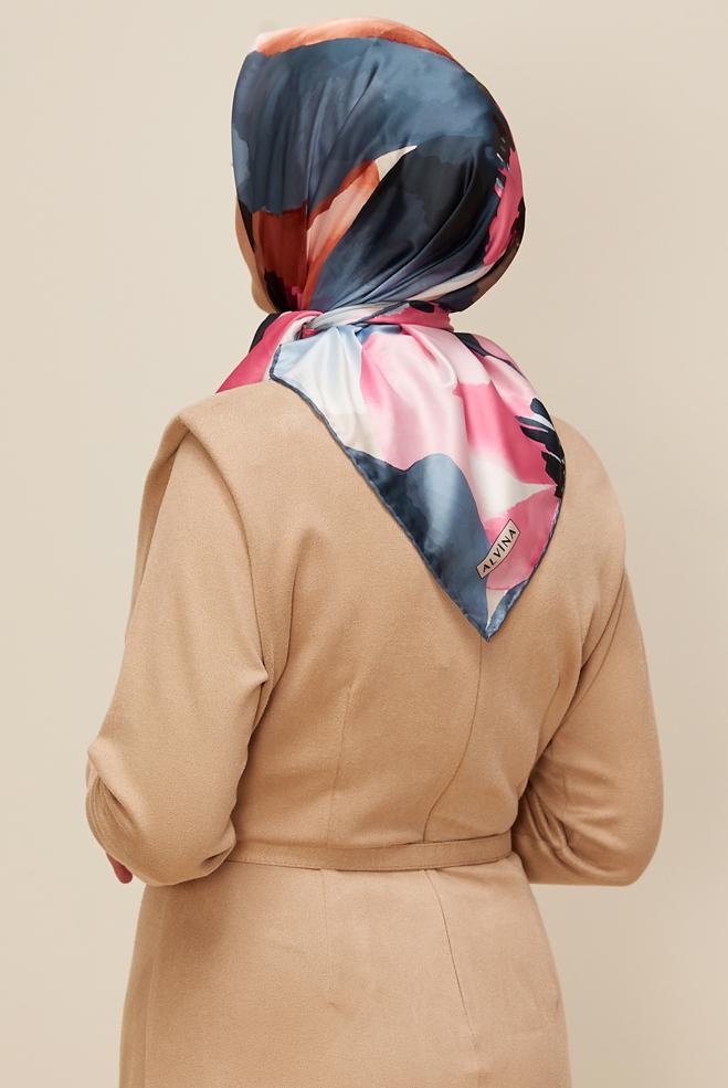 Vêtements hijab BLEU 10613 ALVİNA REYON EŞARPP (HNM) - ALVİNA