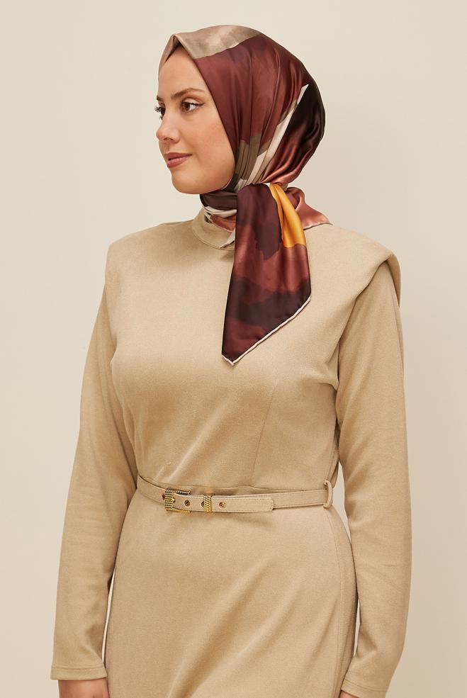 Vêtements hijab BEIGE 10613 ALVİNA REYON EŞARPP (HNM) - ALVİNA