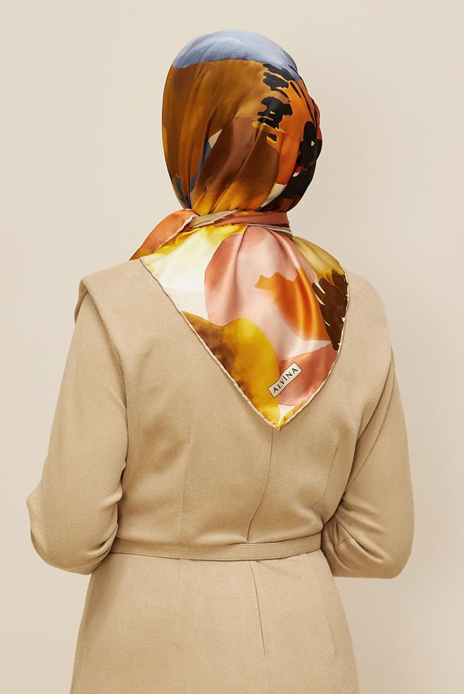 Vêtements hijab BEIGE 10613 ALVİNA REYON EŞARPP (HNM) - ALVİNA