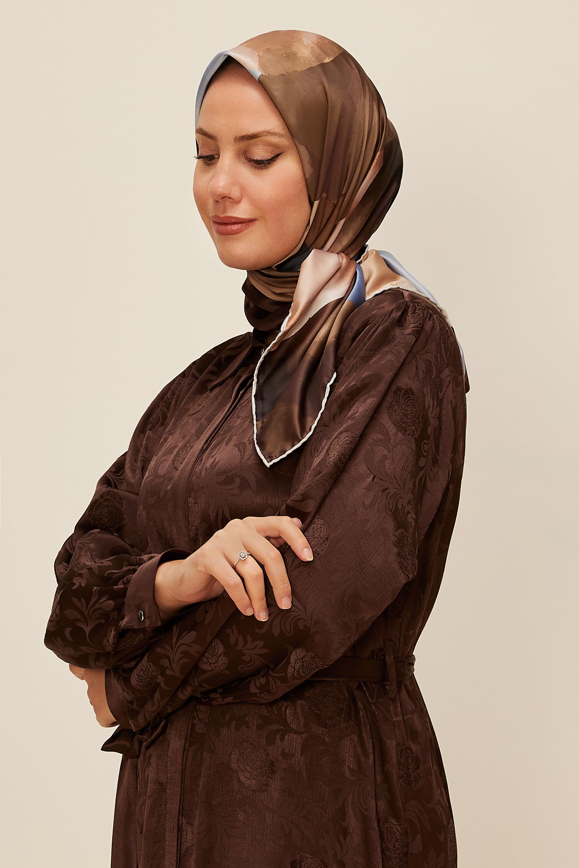 Vêtements hijab BRUN 10613 ALVİNA REYON EŞARPP (HNM)