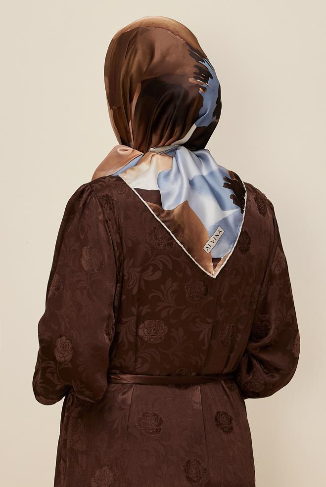 Vêtements hijab BRUN 10613 ALVİNA REYON EŞARPP (HNM) - ALVİNA