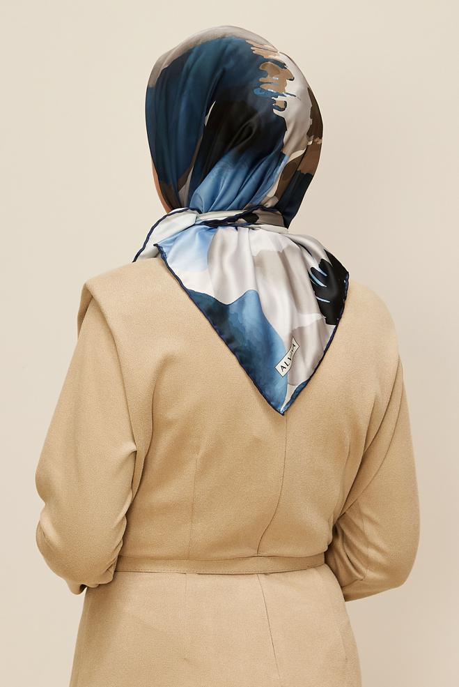 Vêtements hijab BLEU MARINE 10613 ALVİNA REYON EŞARPP (HNM) - ALVİNA