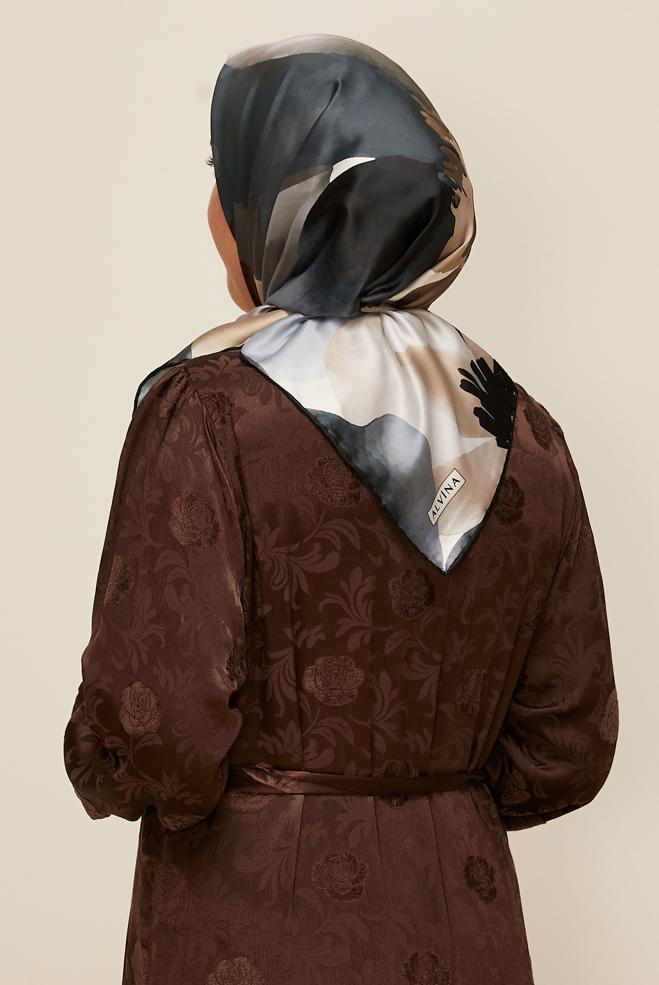 Vêtements hijab GRIS 10613 ALVİNA REYON EŞARPP (HNM) - ALVİNA
