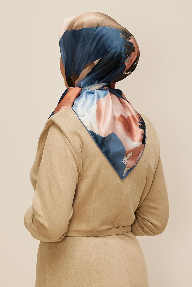Vêtements hijab BLEU MARINE 10613 ALVİNA REYON EŞARPP (HNM) - ALVİNA