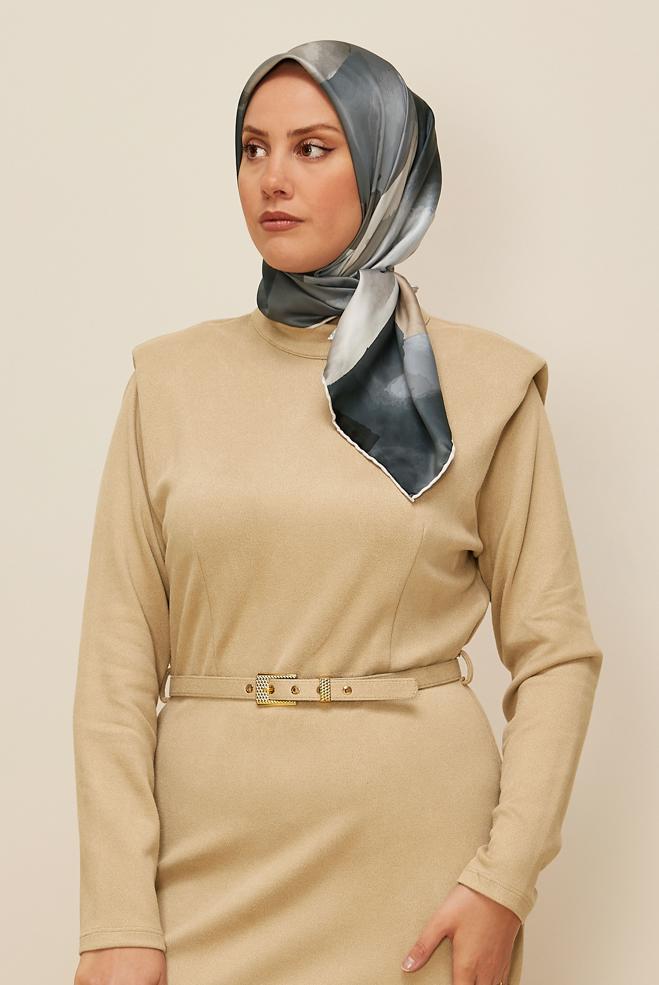Vêtements hijab BEIGE 10613 ALVİNA REYON EŞARPP (HNM) - ALVİNA