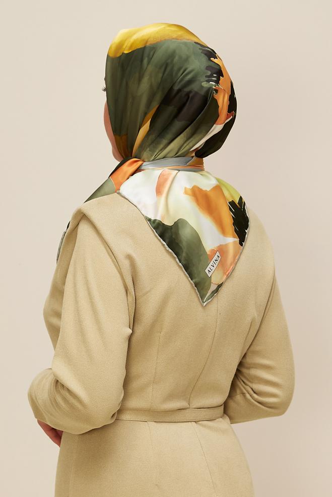 Vêtements hijab VERT 10613 ALVİNA REYON EŞARPP (HNM) - ALVİNA