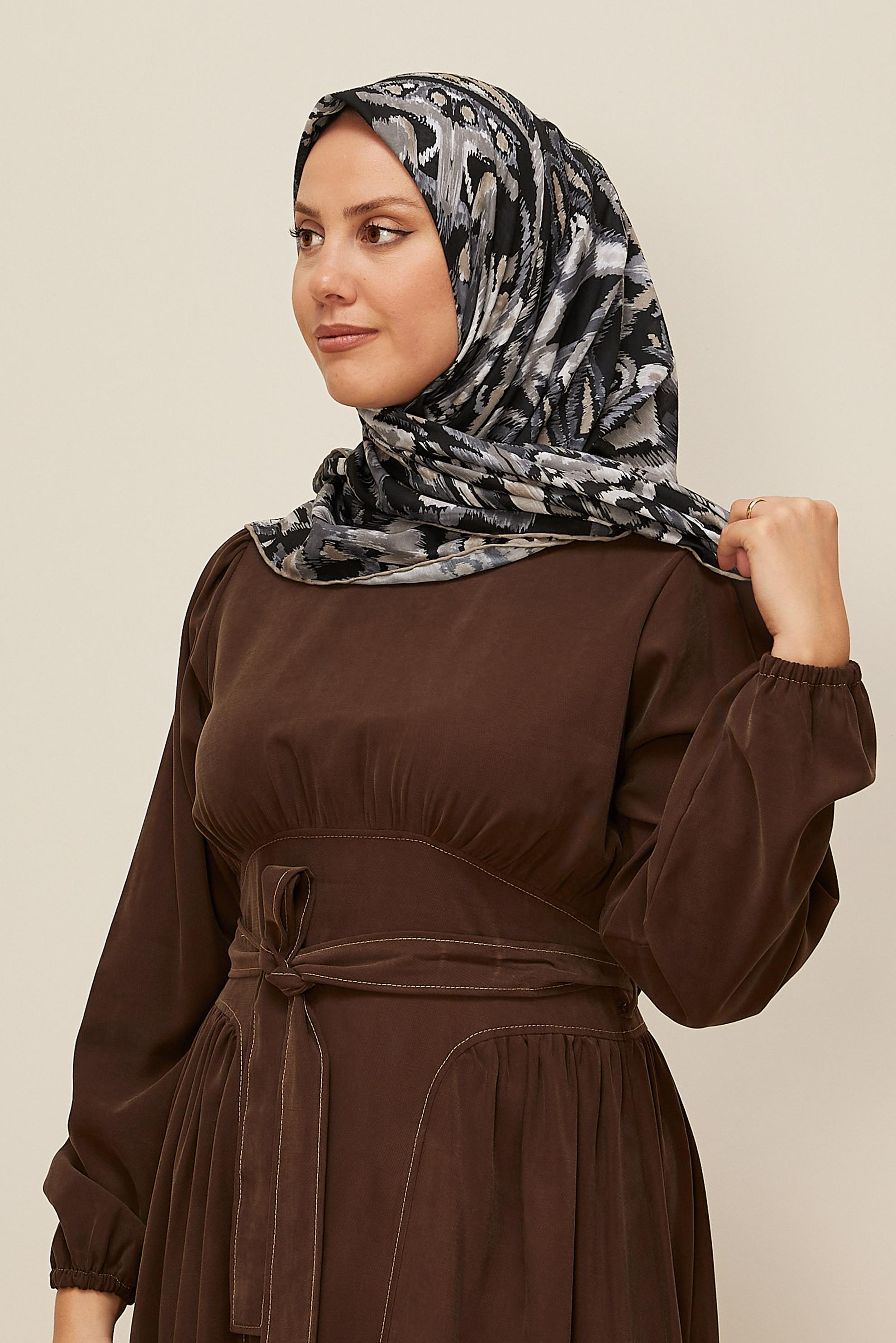 Vêtements hijab NOIR 10866 ALVİNA SOFT EŞARPP (HNM)