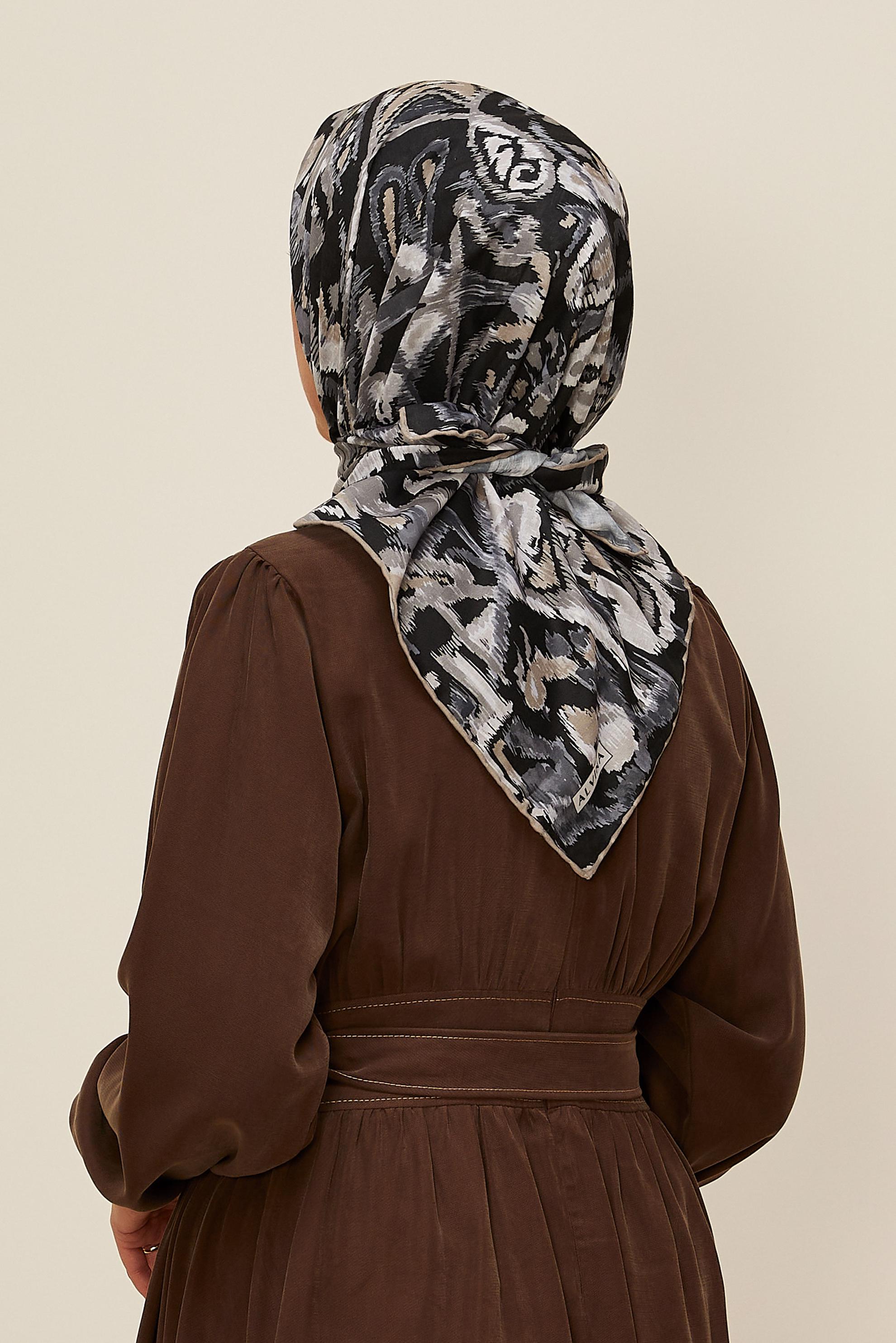 Vêtements hijab NOIR 10866 ALVİNA SOFT EŞARPP (HNM)