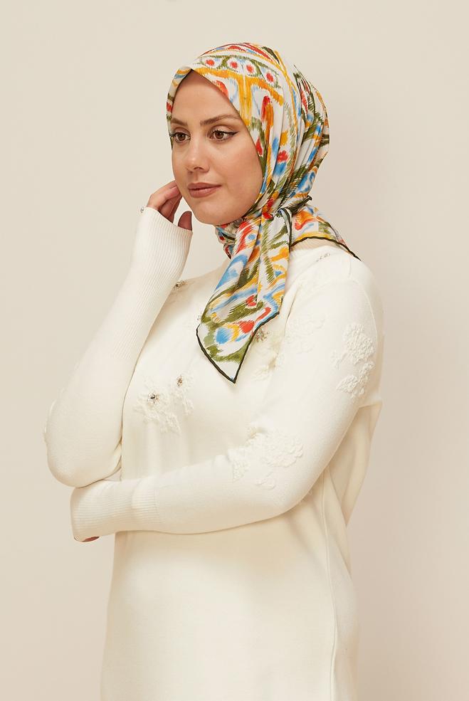 Vêtements hijab VERT 10866 ALVİNA SOFT EŞARPP (HNM) - ALVİNA
