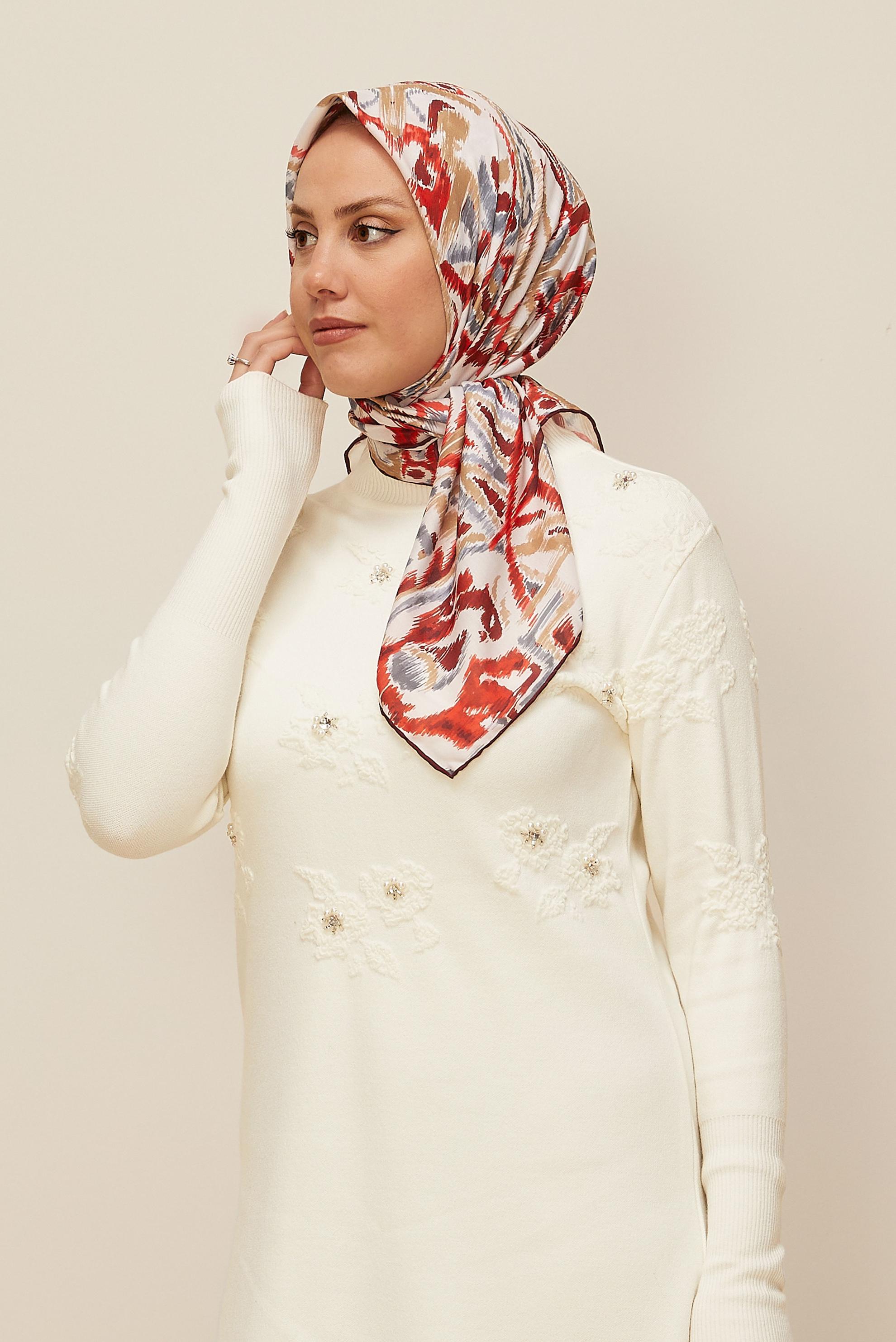 Vêtements hijab ROUGE 10866 ALVİNA SOFT EŞARPP (HNM)