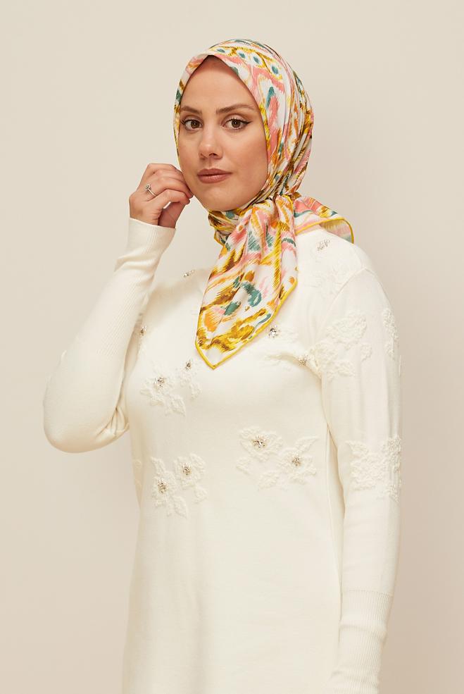 Vêtements hijab JAUNE 10866 ALVİNA SOFT EŞARPP (HNM) - ALVİNA