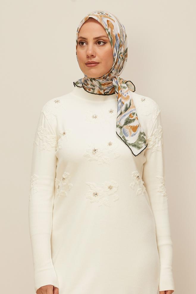 Vêtements hijab KAKI 10866 ALVİNA SOFT EŞARPP (HNM) - ALVİNA