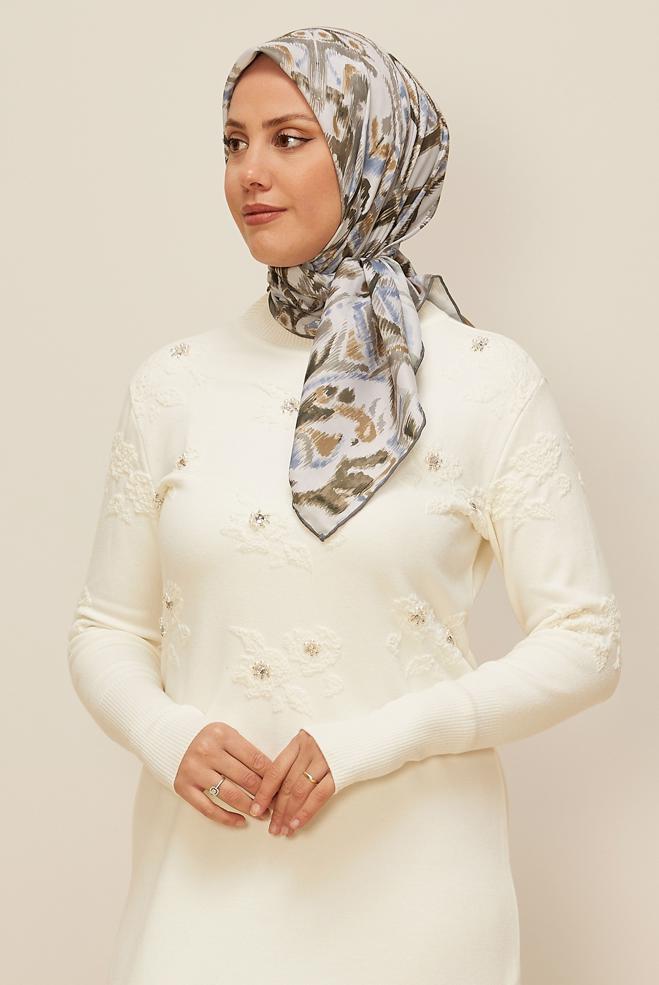 Vêtements hijab BEIGE 10866 ALVİNA SOFT EŞARPP (HNM) - ALVİNA