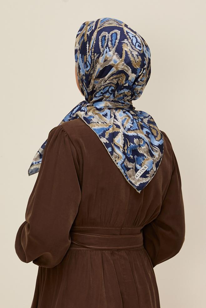 Vêtements hijab BLEU MARINE 10866 ALVİNA SOFT EŞARPP (HNM) - ALVİNA