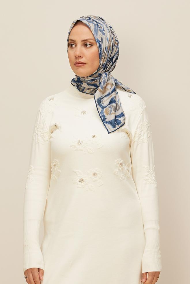 Vêtements hijab BLEU MARINE 10866 ALVİNA SOFT EŞARPP (HNM) - ALVİNA