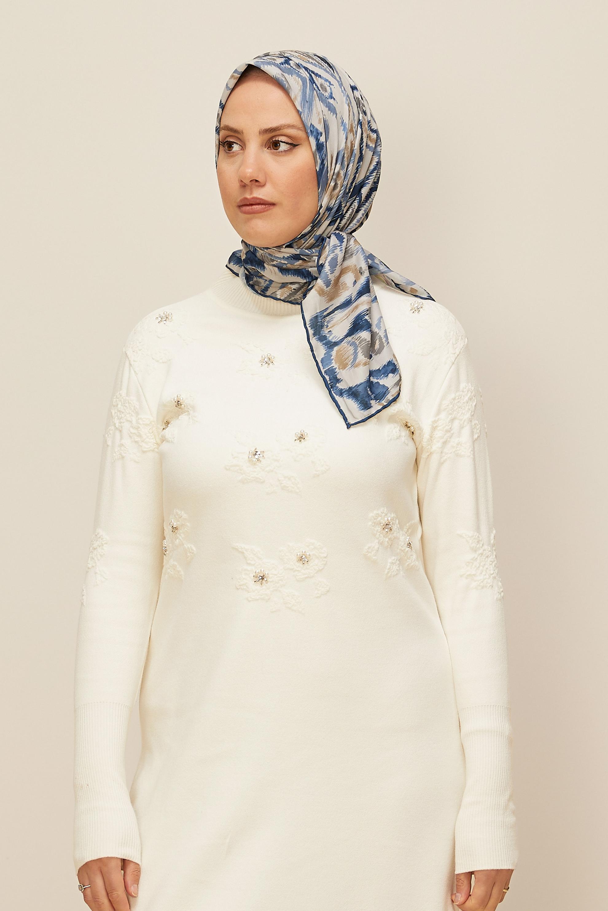 Vêtements hijab BLEU MARINE 10866 ALVİNA SOFT EŞARPP (HNM)