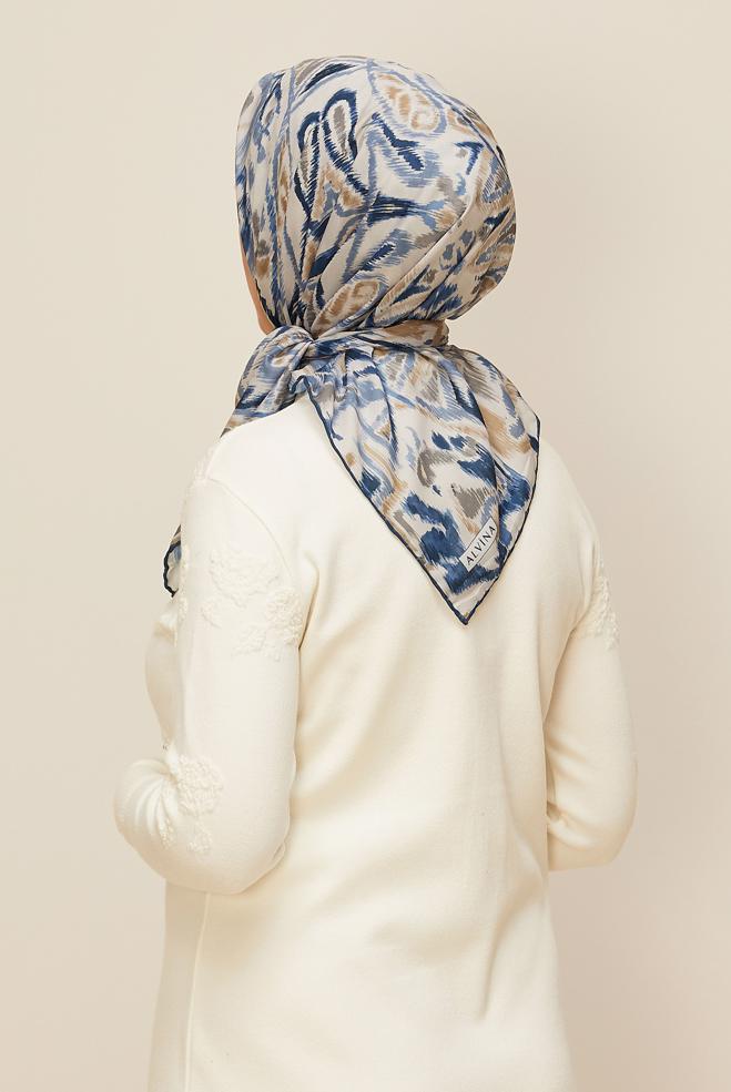 Vêtements hijab BLEU MARINE 10866 ALVİNA SOFT EŞARPP (HNM) - ALVİNA