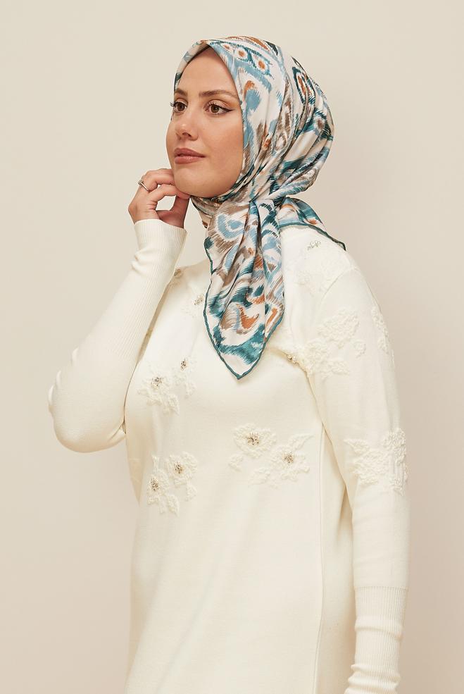 Vêtements hijab BLEU 10866 ALVİNA SOFT EŞARPP (HNM) - ALVİNA