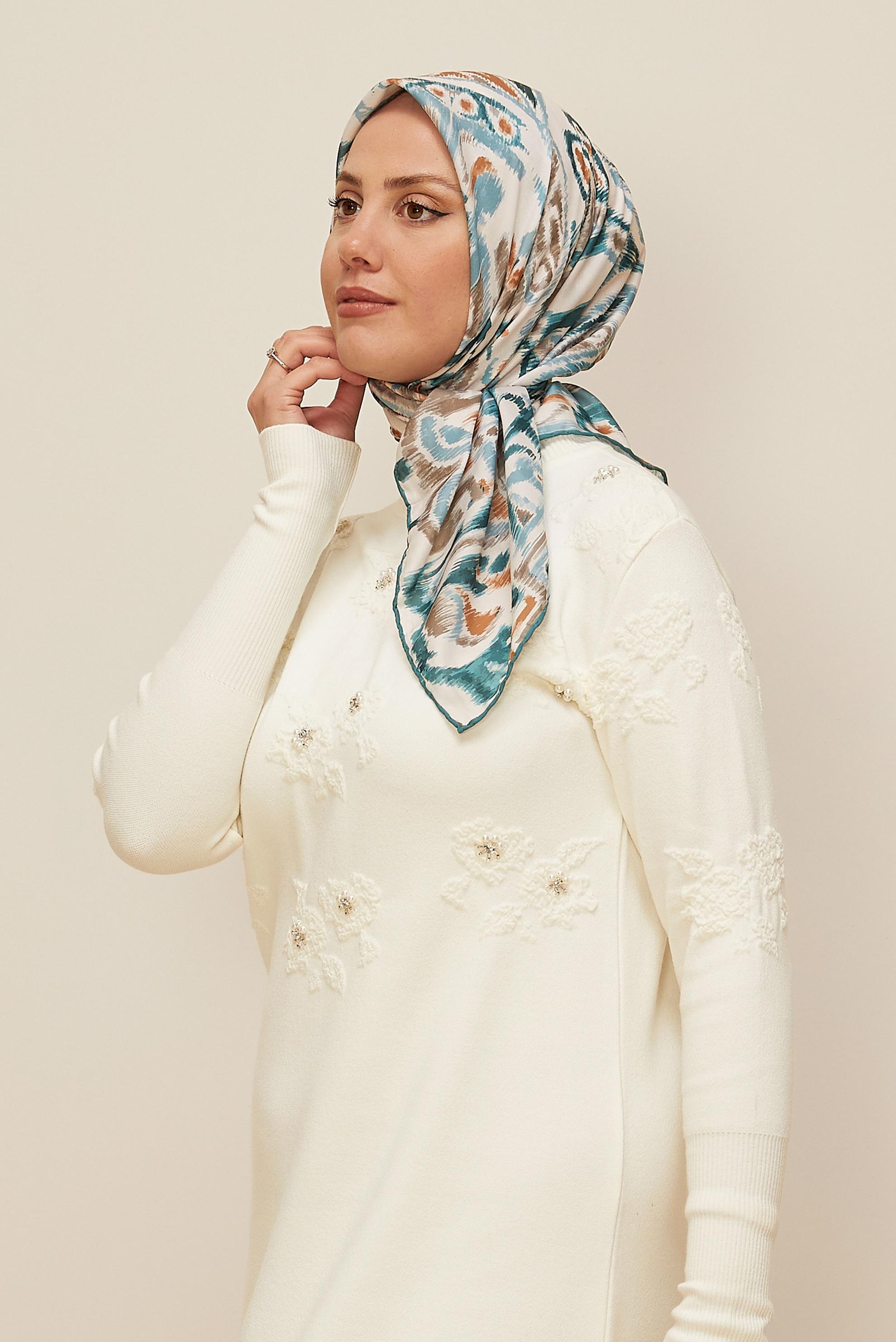 Vêtements hijab BLEU 10866 ALVİNA SOFT EŞARPP (HNM)