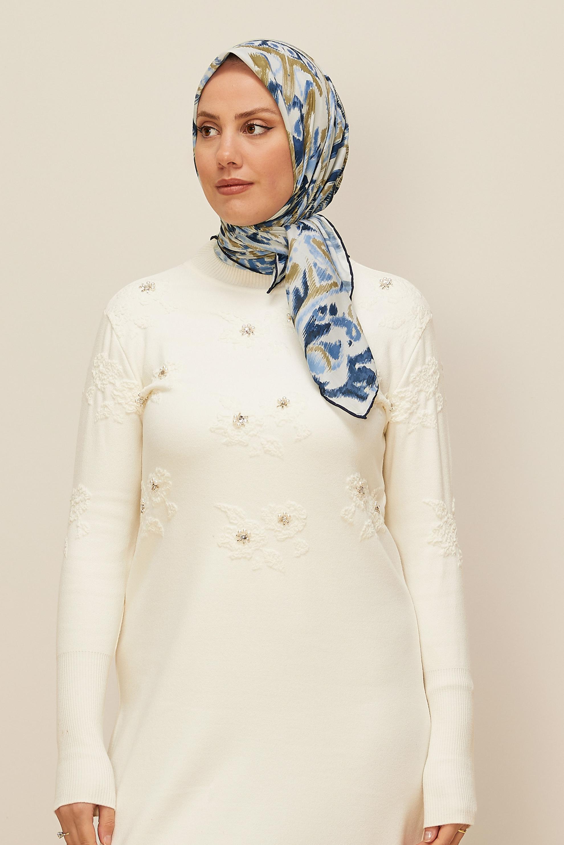Vêtements hijab BLEU MARINE 10866 ALVİNA SOFT EŞARPP (HNM)