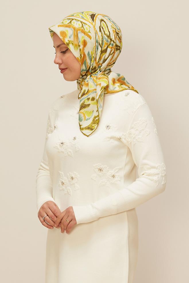 Vêtements hijab VERT 10866 ALVİNA SOFT EŞARPP (HNM) - ALVİNA