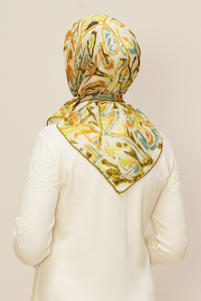 Vêtements hijab VERT 10866 ALVİNA SOFT EŞARPP (HNM) - ALVİNA