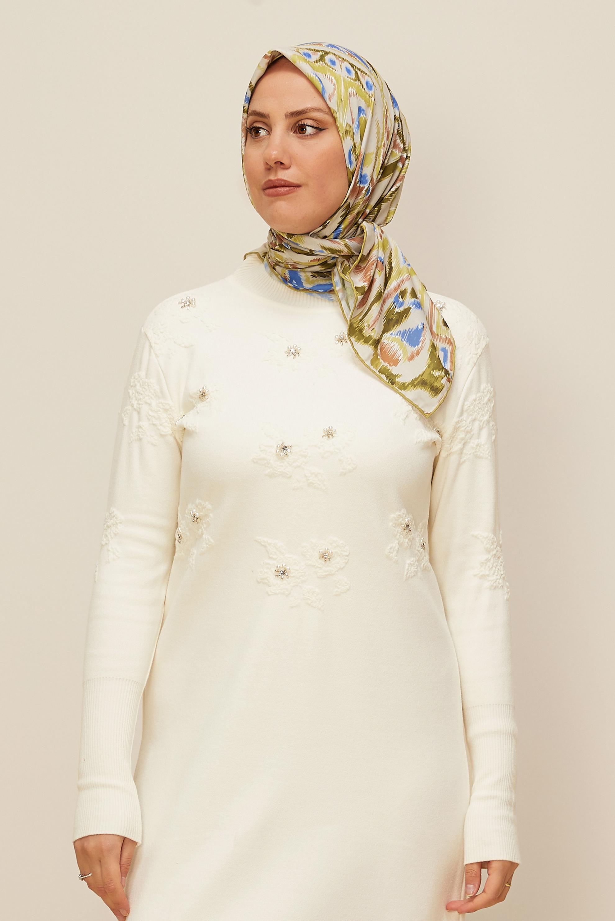 Vêtements hijab VERT 10866 ALVİNA SOFT EŞARPP (HNM)