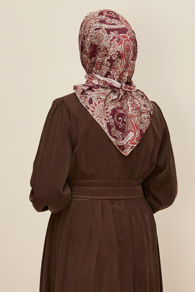 Vêtements hijab ROUGE BORDEAUX ÉCHARPE ALVINA 10876 - ALVİNA