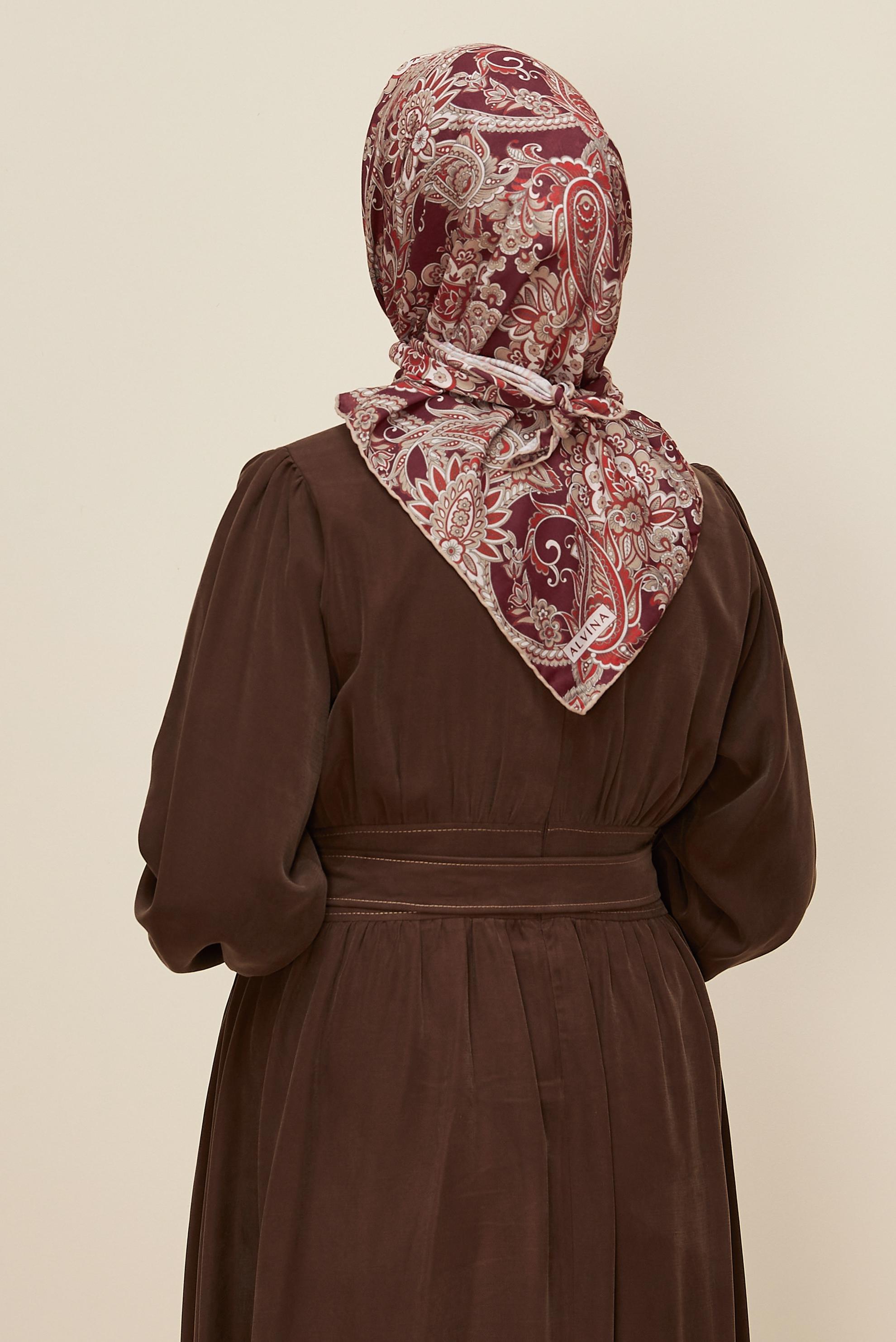 Vêtements hijab ROUGE BORDEAUX ÉCHARPE ALVINA 10876