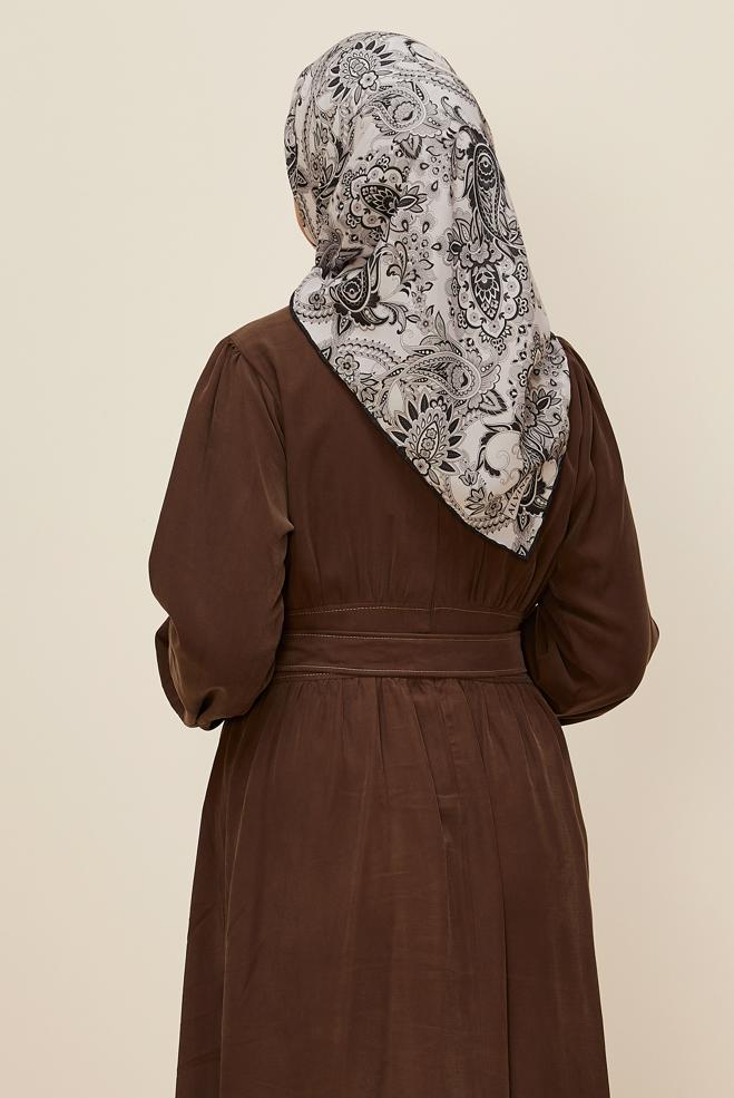 Vêtements hijab GRIS ÉCHARPE ALVINA 10876 - ALVİNA