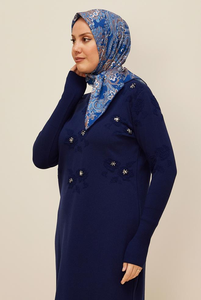 Vêtements hijab BLEU MARINE ÉCHARPE ALVINA 10876 - ALVİNA