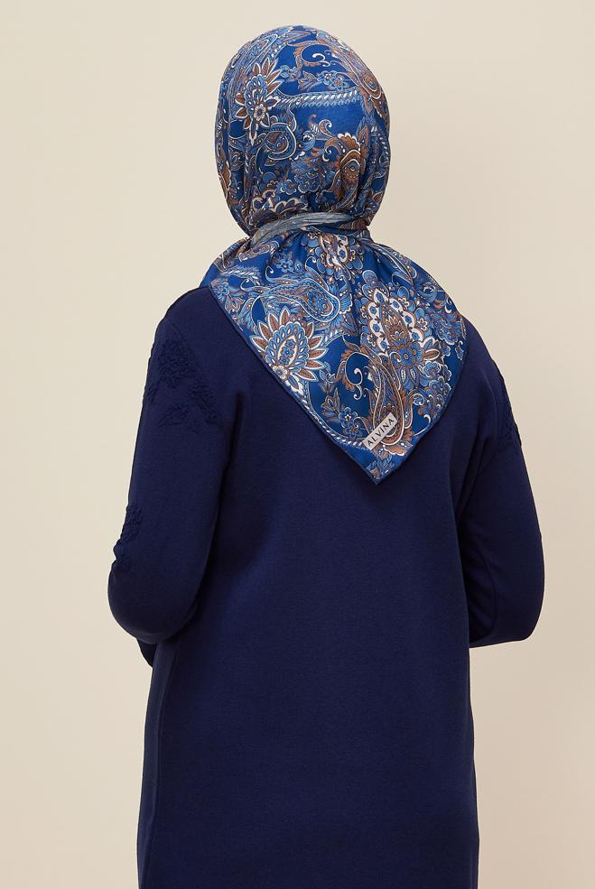 Vêtements hijab BLEU MARINE ÉCHARPE ALVINA 10876 - ALVİNA