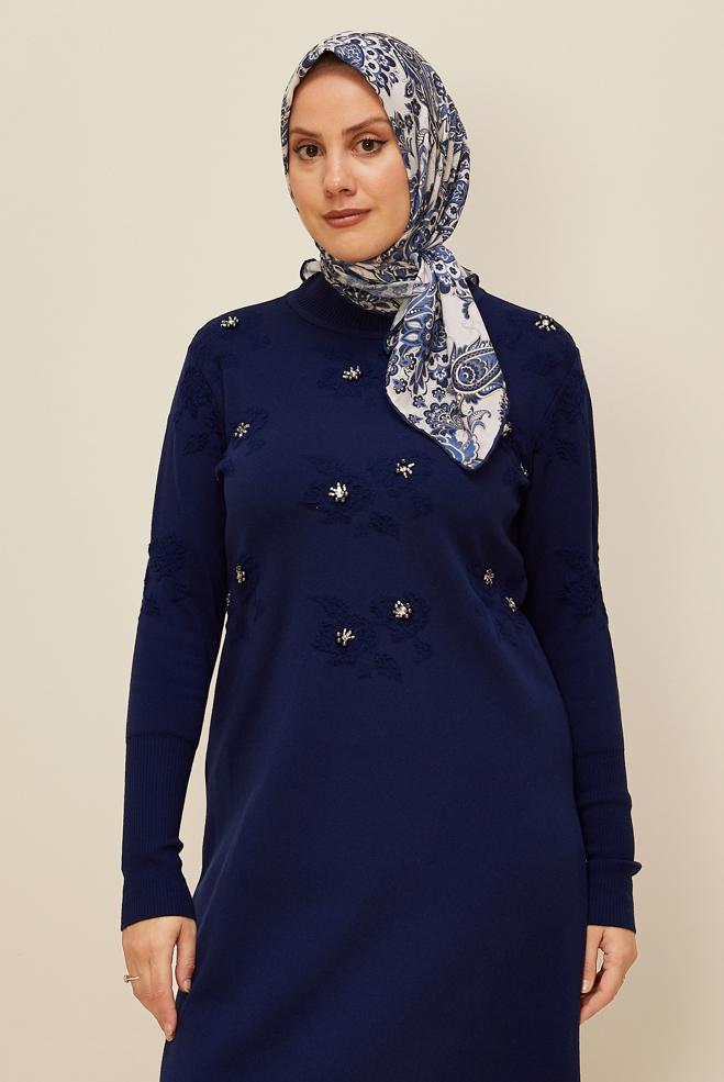 Vêtements hijab BLEU MARINE ÉCHARPE ALVINA 10876 - ALVİNA