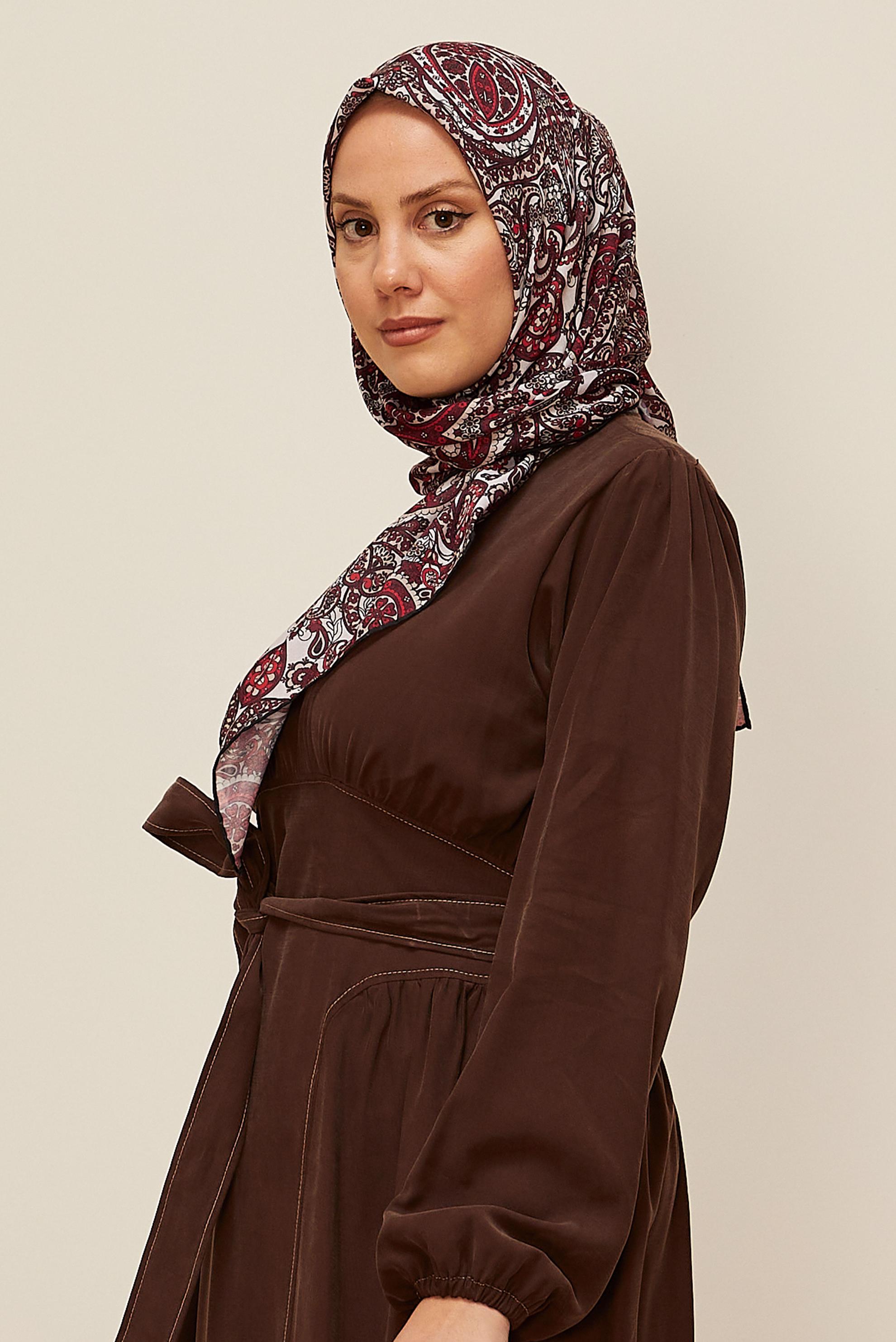 Tesettür giyim BORDO ALVİNA SOFT EŞARP 10880