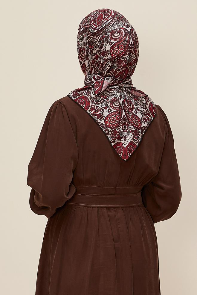 Tesettür giyim BORDO ALVİNA SOFT EŞARP 10880 - ALVİNA