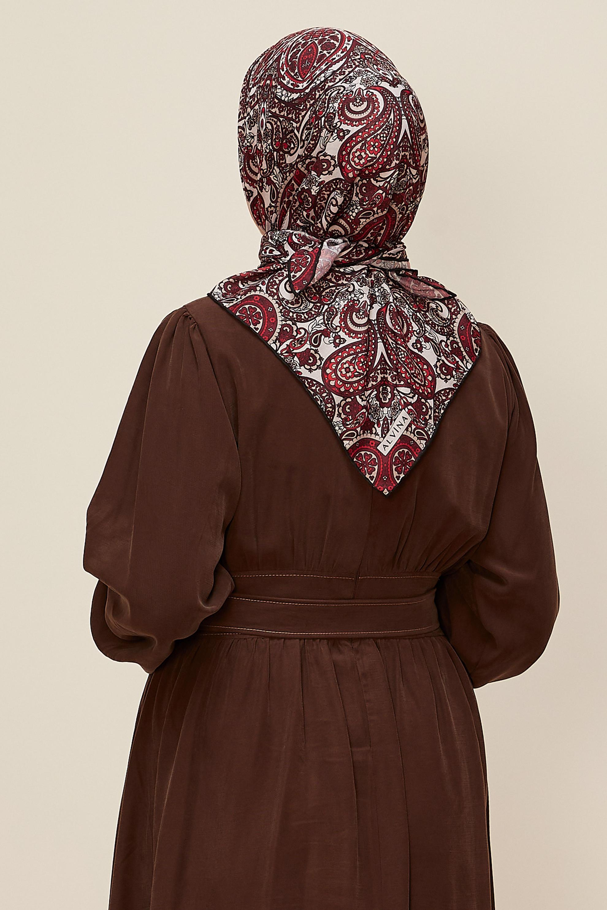 Tesettür giyim BORDO ALVİNA SOFT EŞARP 10880