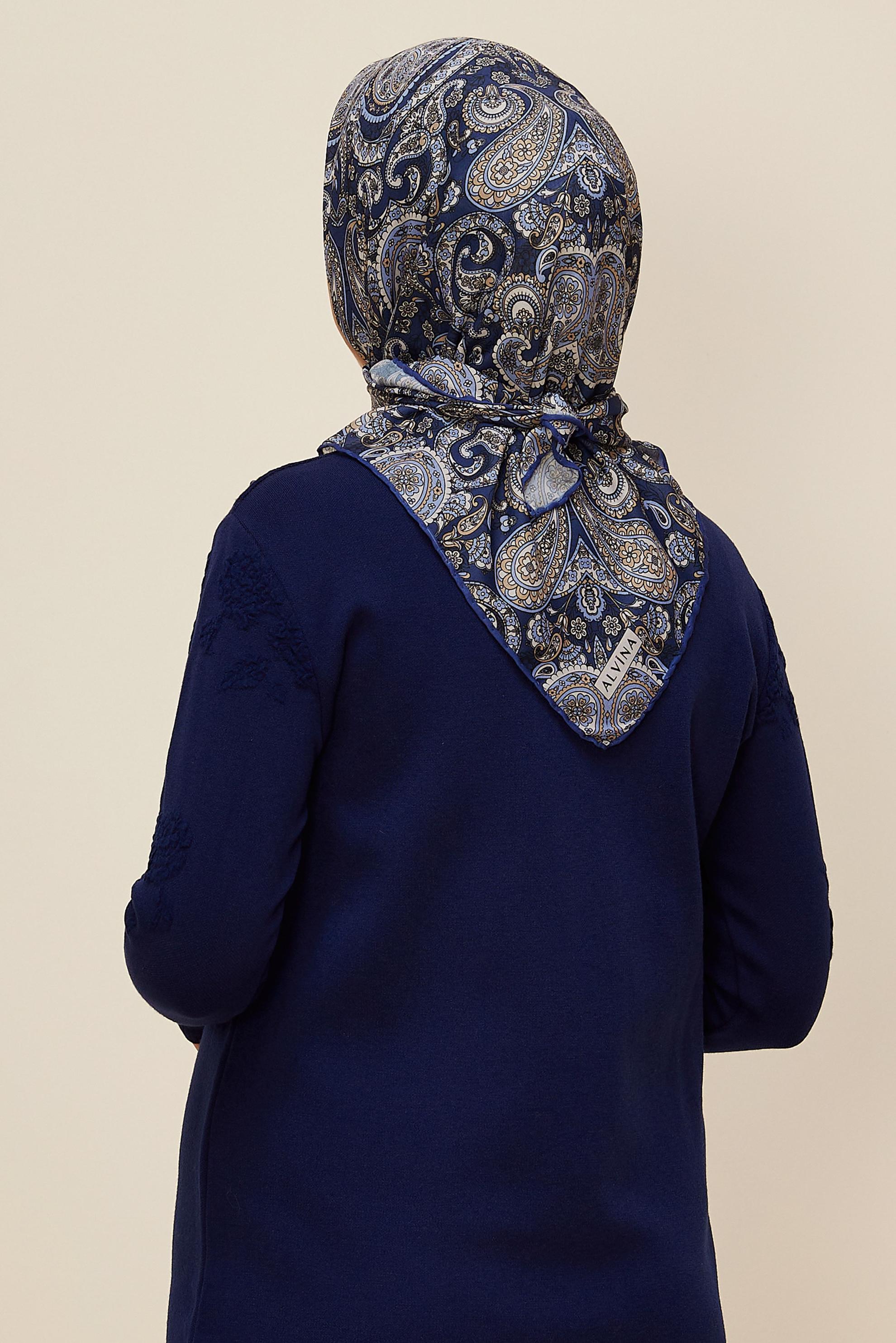 Tesettür giyim LACİVERT ALVİNA SOFT EŞARP 10880