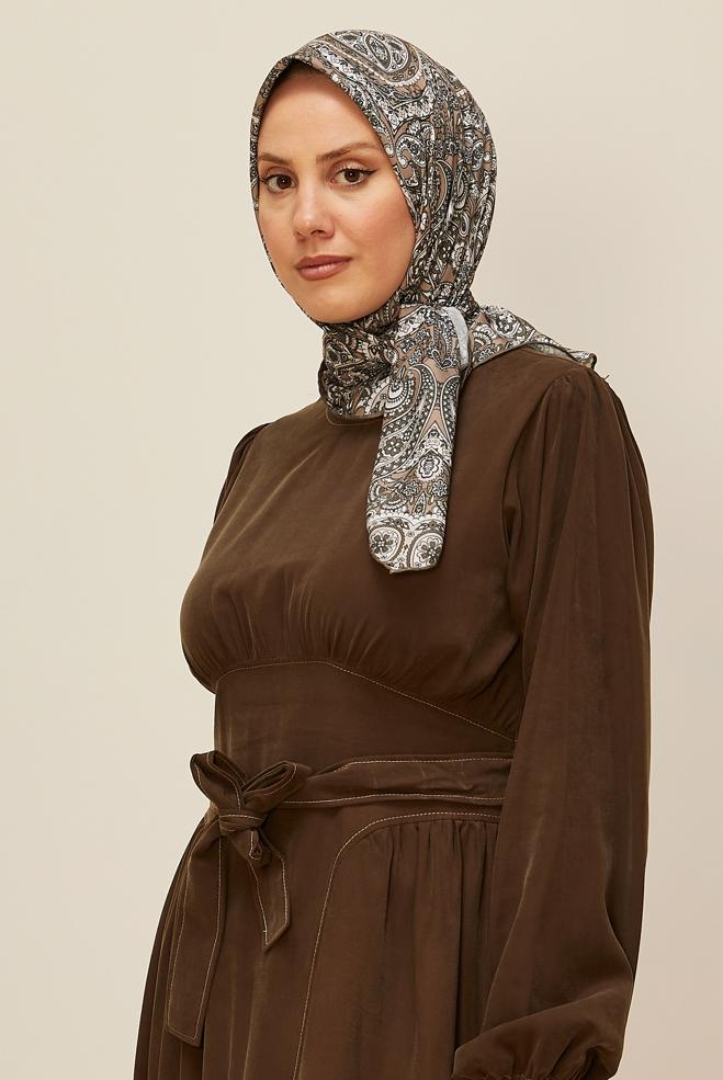 Tesettür giyim KAHVE ALVİNA SOFT EŞARP 10880 - ALVİNA